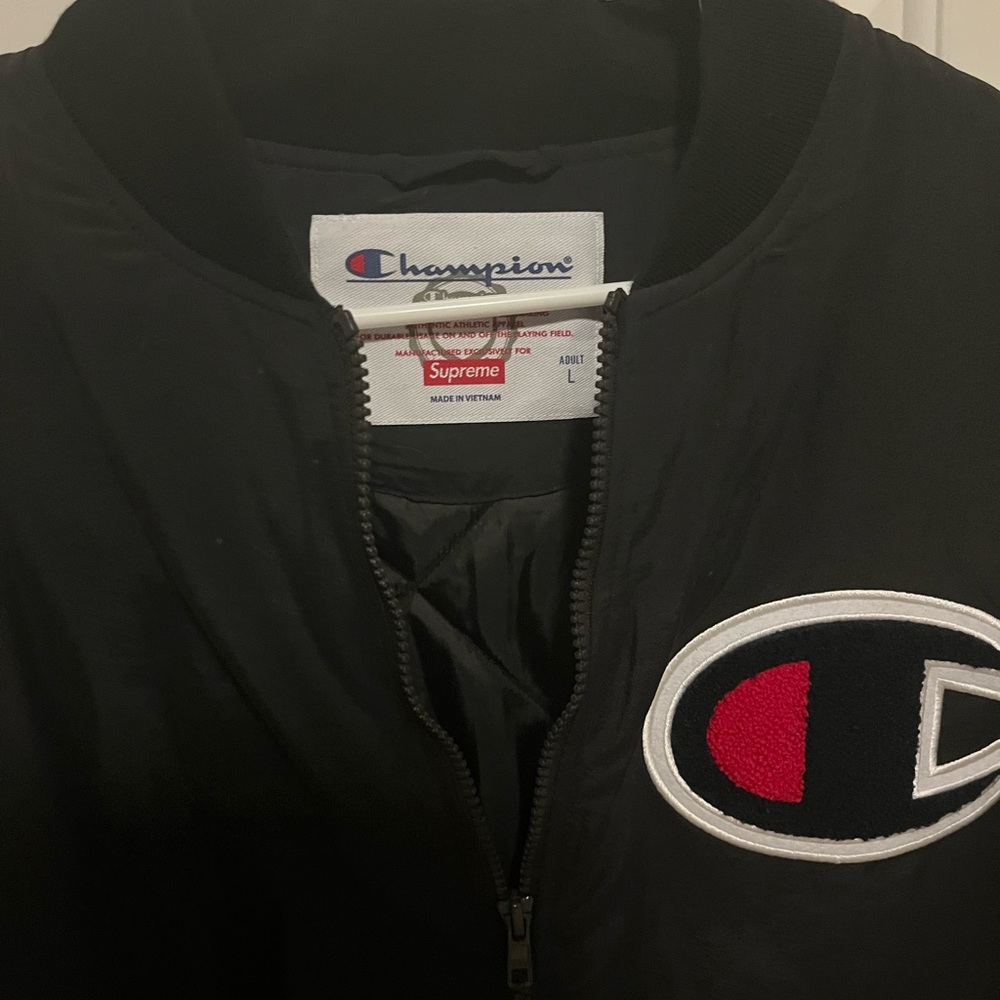 Champion x Supreme Black Jacket
